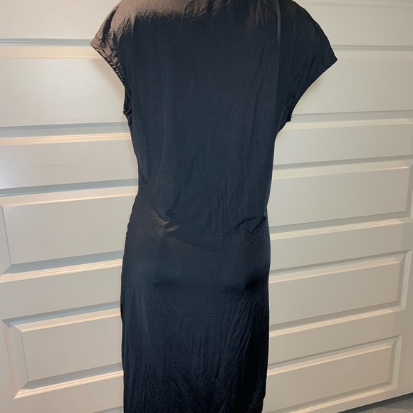 𝅺max Coco Women's Large Black Bodycon T Shirt Dress Rushed Side Stretchy - Picture 6 of 12